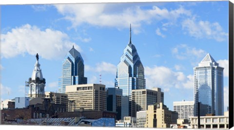Framed Skyscrapers in a city, Liberty Place, Philadelphia, Pennsylvania, USA Print