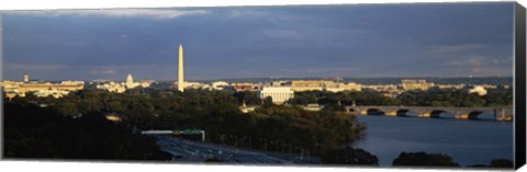 Framed High angle view of a monument, Washington Monument, Potomac River, Washington DC, USA Print
