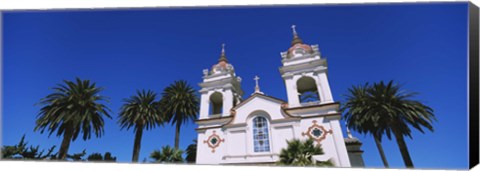 Framed High section view of a cathedral, Portuguese Cathedral, San Jose, Silicon Valley, Santa Clara County, California, USA Print