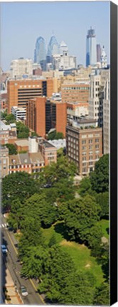 Framed Skyscrapers in a city, Washington Square, Philadelphia, Philadelphia County, Pennsylvania, USA Print