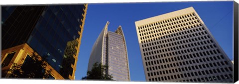 Framed Skyscrapers in a city, Atlanta, Fulton County, Georgia Print