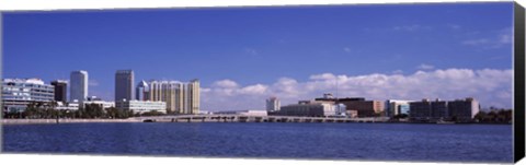 Framed City at the waterfront, Hillsborough Bay, Tampa, Hillsborough County, Florida, USA Print