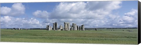 Framed England, Wiltshire, View of rock formations of Stonehenge Print