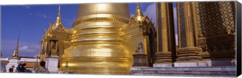 Framed Golden stupa in a temple, Grand Palace, Bangkok, Thailand Print