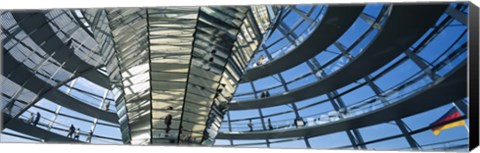 Framed Glass Dome, Reichstag, Berlin, Germany Print