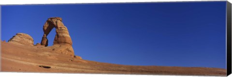 Framed Low angle view of a natural arch, Delicate arch, Arches National Park, Utah, USA Print