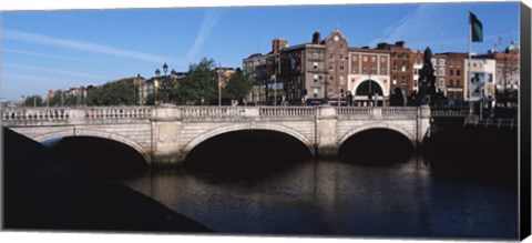 Framed O&#39;Connell Bridge in Republic of Ireland Print
