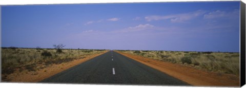 Framed Road passing through a landscape, Outback Highway, Australia Print