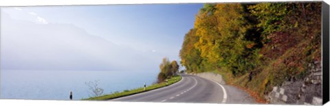Framed Road, Lake, Brienz, Switzerland Print