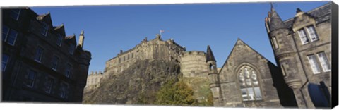 Framed Low angle view of buildings, Edinburgh Castle, Edinburgh, Scotland Print
