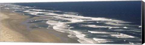 Framed Waves on the beach, Florence, Lane County, Oregon, USA Print