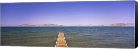Framed Pier on a lake, Pyramid Lake, Nevada, USA Print