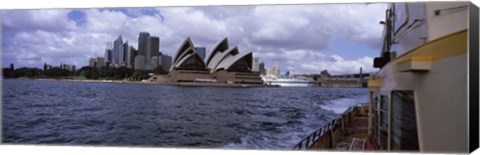 Framed Buildings at the waterfront, Sydney Opera House, Sydney Harbor, Sydney, New South Wales, Australia Print