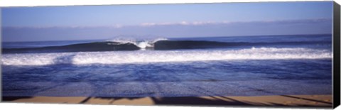 Framed Waves in the sea, North Shore, Oahu, Hawaii, USA Print