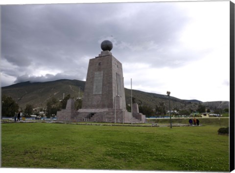 Framed Middle of the World Monument, Mitad Del Mundo, Quito, Ecuador Print