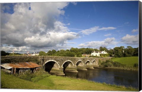 Framed Bridge over the River Ilen near Skibbereen, County Cork, Ireland Print
