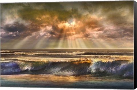 Framed Waves of Light Print