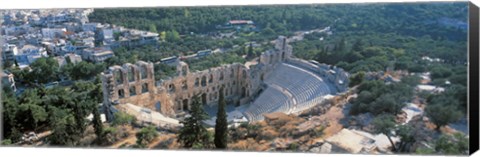 Framed Odeon tu Herodu Attku the Acropolis Athens Greece Print