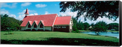 Framed Church in a field, Cap Malheureux Church, Mauritius island, Mauritius Print