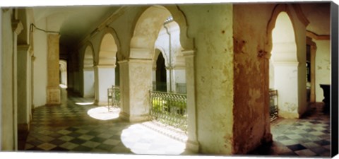 Framed Courtyard of Igreja de Sao Francisco church in Pelourinho, Salvador, Bahia, Brazil Print