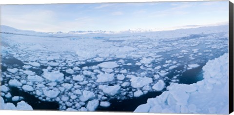 Framed Ice floating in fjord, Tiniteqilaaq, Greenland Print