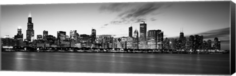 Framed Lake Michigan Waterfront, Chicago, Illinois Print