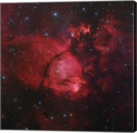 Framed NGC 896 in the Heart Nebula in Cassiopeia Print