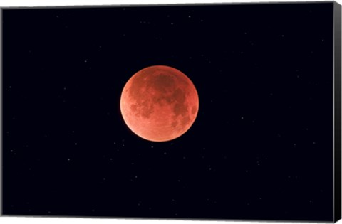 Framed Total lunar eclipse taken near Calgary, Alberta, Canada Print