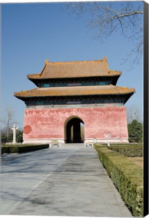 Framed Red Gate (aka Dahongmen), Changling Sacred Way, Beijing, China Print