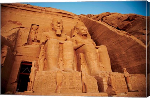 Framed Statues, The Greater Temple, Abu Simbel, Egypt Print