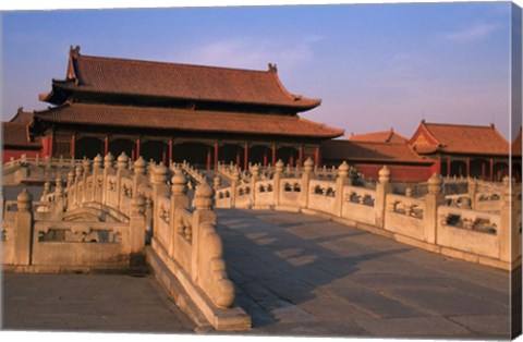 Framed Traditional Architecture in Forbidden City, Beijing, China Print