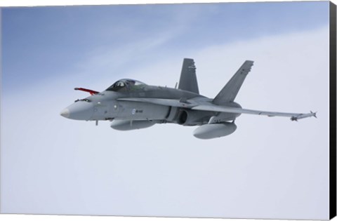 Framed Side View of F/A-18 Hornet of the Finnish Air Force Print