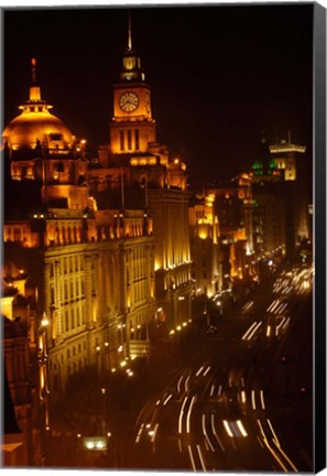 Framed Bund, Shanghai, China Print