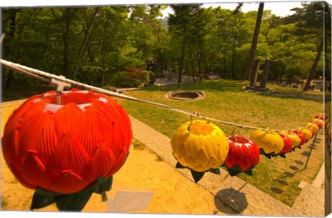Framed Lanterns, Haeinsa Temple Complex, Gayasan National Park, South Korea Print