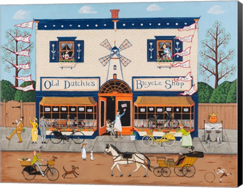 Framed Old Dutchie&#39;s Bicycle Shop Print