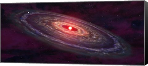 Framed Artist's concept of a protoplanetary disk Print