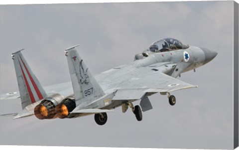 Framed F-15D Eagle Baz Aircraft of the Israeli Air Force Print