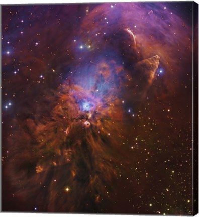 Framed Bright Reflection Nebula in Orion Print