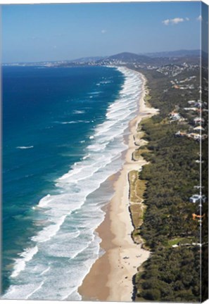 Framed Australia, Queensland, Sunshine Beach coastline Print