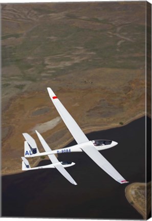 Framed Gliders Racing near Omarama, South Island, New Zealand Print