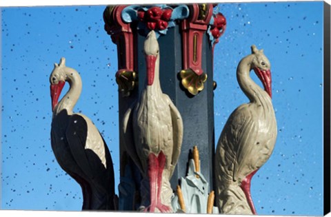 Framed Bird sculptures, Christchurch, Canterbury, New Zealand Print