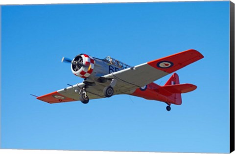 Framed North American Harvard, or T-6 Texan, or SNJ, War plane Print