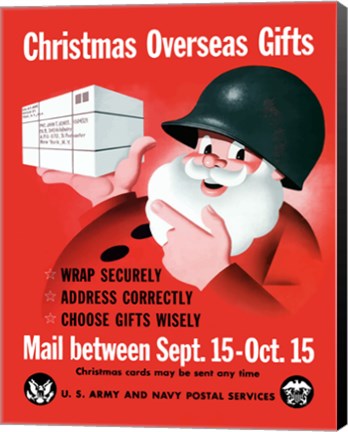 Framed Christmas Overseas Gifts Print