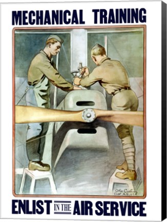 Framed Mechanical training - Enlist in the Air Service Print