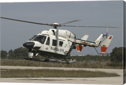 Framed BK117 utility Helicopter of the Spanish Civil Guard Print