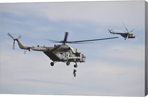 Framed Czech Air Force Mi-171 Hips Training for Service Print