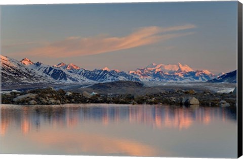 Framed British Columbia, Alsek River Valley, Lake, Glacier Print