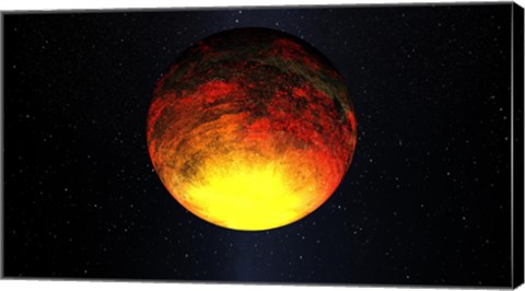 Framed Artist Concept of Kepler-10b Print