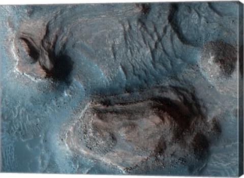 Framed Mesas in the Nilosyrtis Mensae Region of Mars Print