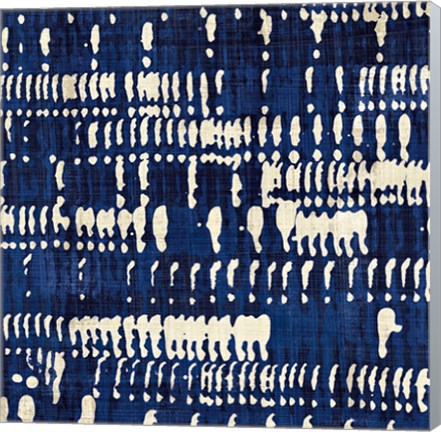 Framed Indigo Batik IV Print